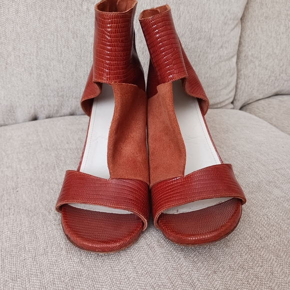 Maison Martin Margiela Paris brown embossed leather shoes - Picture 3 of 11